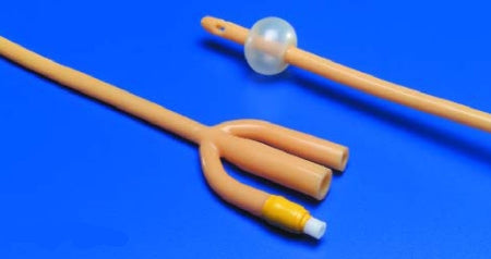 Cardinal Foley Catheter Dover™ 3-Way Standard Tip 5 cc Balloon 22 Fr. Silicone Elastomer Coated Latex