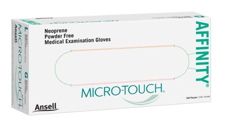 Ansell Exam Glove Micro-Touch® Affinity® Medium NonSterile Polychloroprene Standard Cuff Length Textured Fingertips Green Chemo Tested - M-475593-4022 - Case of 10