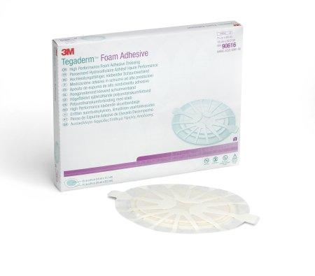 3M Foam Dressing 3M™ Tegaderm™ High Performance 7-1/2 X 8-3/4 Inch Oval Adhesive with Border Sterile