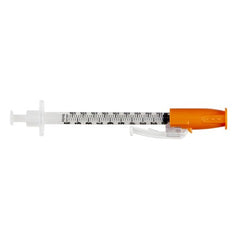 Becton Dickinson Insulin Syringe with Needle SafetyGlide™ 1 mL 29 Gauge 1/2 Inch Attached Needle Sliding Safety Needle - M-476547-4696 - Each