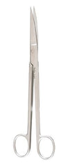 Miltex Dissecting Scissors Miltex® Sims 8 Inch Length OR Grade German Stainless Steel NonSterile Finger Ring Handle Curved Blade Sharp Tip / Sharp Tip - M-476616-2621 - Each