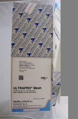 Hernia and Fascial Deficiencies Repair Mesh UltraPro Partially Absorbable Polypropylene / Poliglecaprone-25 12 X 12 Inch Square Style Undyed with Blue Striping Sterile