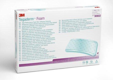 3M Foam Dressing 3M™ Tegaderm™ High Performance 4 X 8 Inch Rectangle Non-Adhesive without Border Sterile