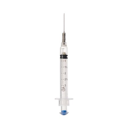 Retractable Technologies Tuberculin Syringe with Needle VanishPoint® 1 mL 25 Gauge 1 Inch Attached Needle Retractable Needle - M-478596-1563 - Case of 800