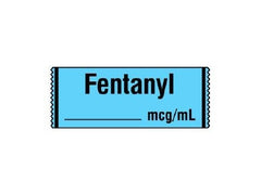Shamrock Scientific Drug Label Shamrock Anesthesia Label FENTANYL / _____ mcg / mL Blue 1/2 X 1 Inch - M-479333-4404 - Roll of 1