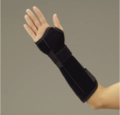 DeRoyal Wrist / Forearm Brace Metal / Suede Leather Left Hand Black Medium