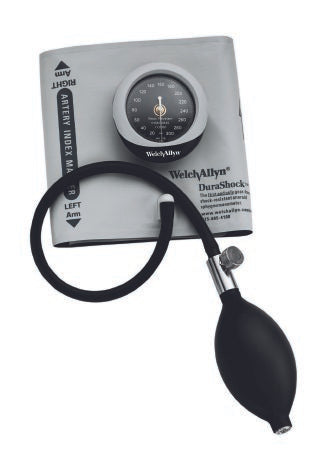 Welch Allyn Aneroid Sphygmomanometer with Cuff DuraShock® 1-Tube Pocket Size Hand Held Adult Size 12 Cuff