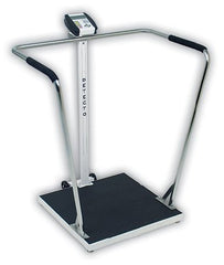 Detecto Scale Bariatric Floor Scale Detecto® Digital LCD Display 800 lbs. Capacity Chrome AC Adapter / Battery Operated