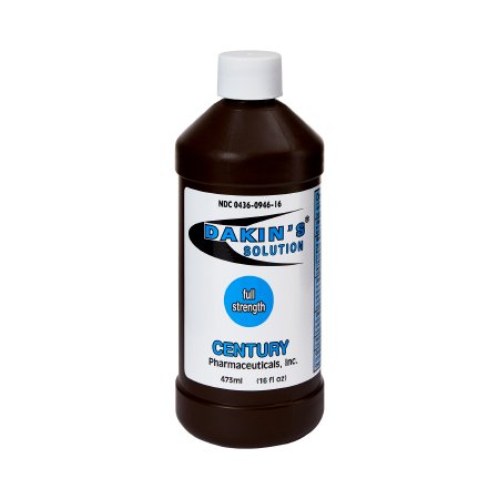 Century Pharmaceutical Wound Antimicrobial Cleanser Dakin's® Full Strength 16 oz. Bottle Sodium Hypochlorite