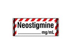 Shamrock Scientific Drug Label Shamrock Anesthesia Label Neostigmine_mg/mL Red / White 1/2 X 1 Inch - M-480203-1411 - Roll of 1