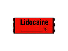 Shamrock Scientific Drug Label Shamrock Anesthesia Label LIDOCAINE / _____ % Red 1/2 X 1 Inch - M-480209-3783 - Roll of 1
