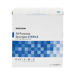 Nonwoven Sponge McKesson Cotton 4-Ply 4 X 4 Inch Square Sterile