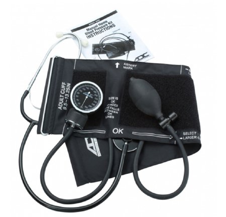 American Diagnostic Corp Aneroid Sphygmomanometer Combo Kit For Nurses and Students Size 9.5 Nylon Cuff Nurse Style Stethoscope