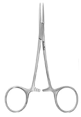 Miltex Hemostatic Forceps MeisterHand® Halsted-Mosquito 5 Inch Length Surgical Grade German Stainless Steel NonSterile Ratchet Lock Finger Ring Handle Straight Serrated Tips - M-481186-4858 - Each