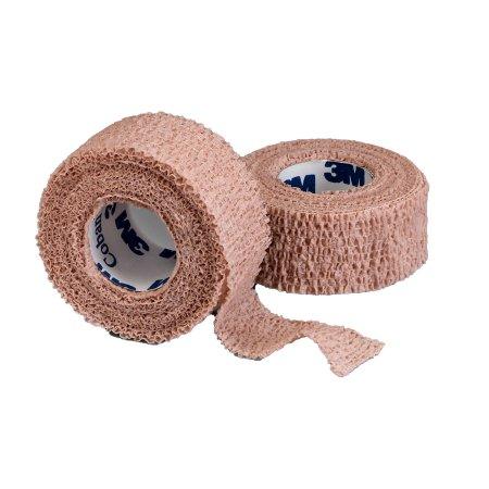 3M Cohesive Bandage 3M™ Coban™ 1 Inch X 5 Yard Standard Compression Self-adherent Closure Tan NonSterile