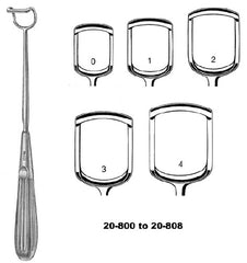 Miltex Adenoid Curette Miltex® Barnhill 8-1/2 Inch Length Single-ended Hollow Handle with Grooves Size 3, 17 mm Tip Curved Fenestrated Rectangular Tip - M-482974-2050 - Each