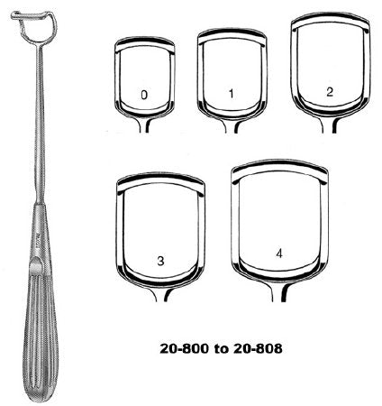 Miltex Adenoid Curette Miltex® Barnhill 8-1/2 Inch Length Single-ended Hollow Handle with Grooves Size 4, 19 mm Tip Curved Fenestrated Rectangular Tip - M-482975-4491 - Each