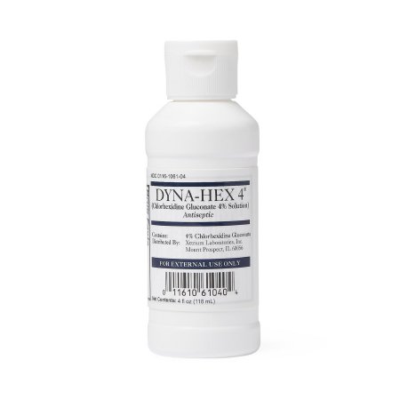 Xttrium Laboratories Surgical Scrub Dyna-Hex 4® 4 oz. Bottle 4% Strength CHG (Chlorhexidine Gluconate) NonSterile