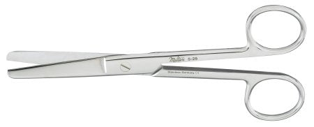 Miltex Operating Scissors Miltex® Carb-N-Sert® 5-1/2 Inch Length OR Grade German Stainless Steel NonSterile Finger Ring Handle Straight Blade Blunt Tip / Blunt Tip - M-483825-1019 - Each