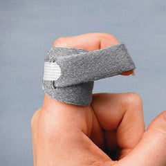 Patterson Medical Supply Finger Wrap 3PP™ Final Flexion Wrap™ One Size Fits Most Hook and Loop Strap Closure Left Hand Gray