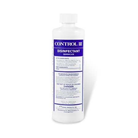 Maril Products Control III® Surface Disinfectant Cleaner Quaternary Based Liquid Concentrate 16 oz. Bottle Benzaldehyde Scent NonSterile - M-484971-3807 - Case of 12