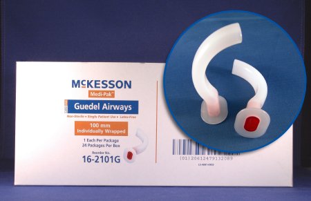 Oropharyngeal Airway McKesson Guedel 100 mm Length Red