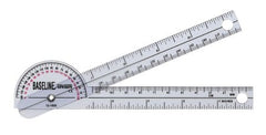 Fabrication Enterprises Goniometer Baseline® Plastic 6 Inch Arm Length 1° Increments Inches and Centimeters