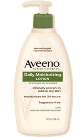 J & J Sales Hand and Body Moisturizer Aveeno® 12 oz. Pump Bottle Unscented Lotion