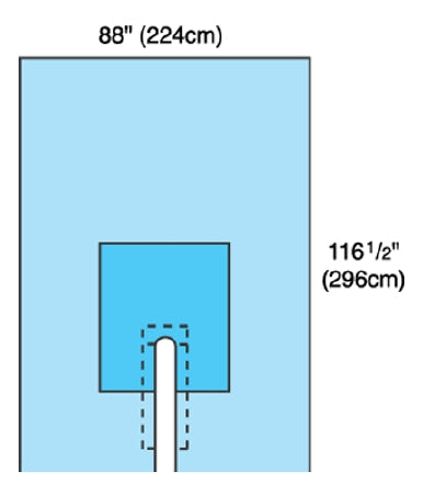 Cardinal Orthopedic Drape HD Split Drape 88 W X 115-3/4 L Inch Sterile