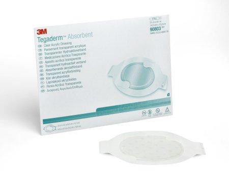 3M Absorbent Acrylic Transparent Film Dressing 3M™ Tegaderm™ Oval 5-5/8 X 6-1/4 Inch 2 Tab Delivery Without Label Sterile