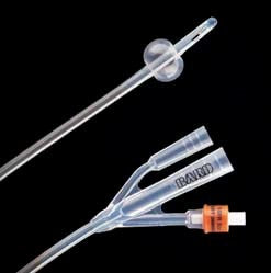 Bard Foley Catheter Lubri-Sil® 3-Way Standard Tip 5 cc Balloon 18 Fr. Antimicrobial Hydrogel Coated Silicone