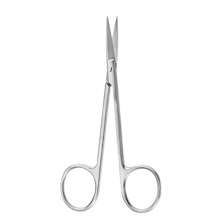 Iris Scissors McKesson Argent™ 4-1/2 Inch Surgical Grade Stainless Steel Finger Ring Handle Straight Sharp Tip / Sharp Tip - M-487305-3950 - Each