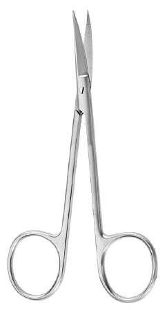 Iris Scissors McKesson Argent™ 4-1/2 Inch Surgical Grade Stainless Steel Finger Ring Handle Sharp Tip / Sharp Tip - M-487308-4953 - Each