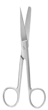 Operating Scissors McKesson Argent™ 4-1/2 Inch Surgical Grade Stainless Steel Finger Ring Handle Straight Sharp Tip / Blunt Tip - M-487330-1561 - Each