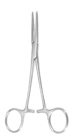 Hemostatic Forceps McKesson Argent™ Kelly 5-1/2 Inch Length Surgical Grade Stainless Steel NonSterile Ratchet Lock Finger Ring Handle Straight - M-487377-3478 - Each