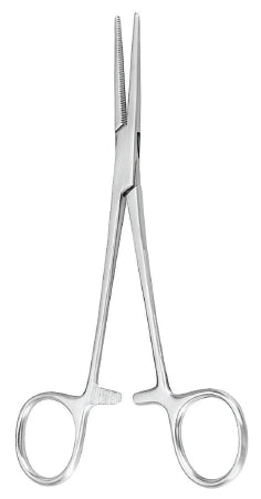 Hemostatic Forceps McKesson Argent™ Crile 5-1/2 Inch Length Surgical Grade Stainless Steel NonSterile Ratchet Lock Finger Ring Handle Straight - M-487379-4933 - Each