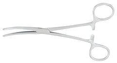 Hemostatic Forceps McKesson Argent™ Rochester-Pean 6-1/4 Inch Length Surgical Grade Stainless Steel NonSterile Ratchet Lock Finger Ring Handle Curved - M-487387-2685 - Each