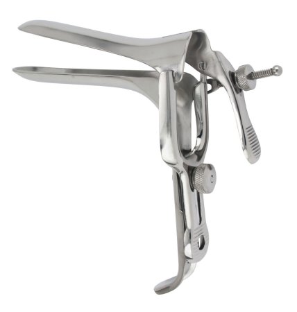 Vaginal Speculum McKesson Graves NonSterile Office Grade Stainless Steel Large Double Blade Duckbill Reusable Without Light Source Capability - M-487510-2563 - Each