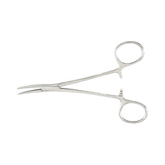 Hemostatic Forceps McKesson Kelly 5-1/2 Inch Length Office Grade Stainless Steel NonSterile Ratchet Lock Finger Ring Handle Curved - M-487542-1367 - Each