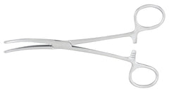 Hemostatic Forceps McKesson Rochester-Pean 6-1/4 Inch Length Office Grade Stainless Steel NonSterile Ratchet Lock Finger Ring Handle Curved - M-487551-3169 - Each