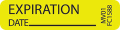 Precision Dynamics Pre-Printed Label Barkley® Communication Fill In Chartreuse Expiration Date Black Quality Control Label 1-1/4 X 5/16 Inch - M-487938-3844 - Roll of 1