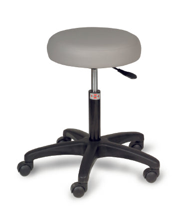 Hausmann Industries Exam Stool Backless Pneumatic Height Adjustment 5 Casters Navy Blue