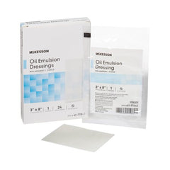 Oil Emulsion Impregnated Dressing McKesson 3 X 8 Inch Acetate Gauze USP White Petrolatum / Mineral Oil Sterile