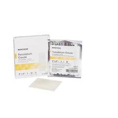 Petrolatum Impregnated Dressing McKesson 3 X 9 Inch Pleated Gauze USP White Petrolatum Sterile