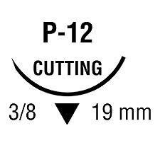 Covidien Suture with Needle Caprosyn™ Absorbable Uncoated Undyed Suture Monofilament Polyester Size 3 - 0 18 Inch Suture 1-Needle 19 mm Length 3/8 Circle Reverse Cutting Needle