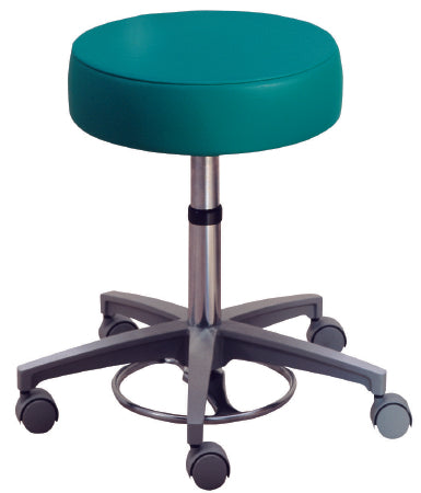 The Brewer Company Exam Stool Millennium Series Backrest Pneumatic Height Adjustment 5 Casters Black