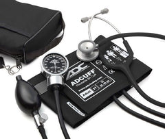American Diagnostic Corp Aneroid Sphygmomanometer Combo Kit Pocket Style Hand Held Size 11 Nylon Cuff 21 Inch Stethoscope Tube Clinician Stethoscope