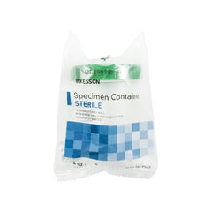 Specimen Container McKesson Polypropylene 120 mL (4 oz.) Screw Cap Sterile