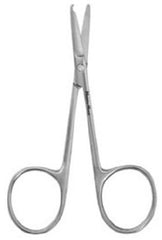 Miltex Stitch Scissors Economy Spencer 5-1/2 Inch Length Floor Grade Stainless Steel Finger Ring Handle Curved Blade Blunt Tip / Blunt Tip - M-491559-4846 - Dozzen2