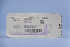 Antibacterial Suture-Ligating Reel Coated Vicryl Plus Braided Polyglactin 910 with Irgacare MP Antibacterial Suture Absorbable Coated Size 3 - 0 144 Inch Suture